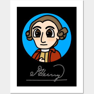 Patriot Portrait - Chibi Patrick Henry with Signature Posters and Art